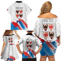 Personalized Italy Trentino-Alto Adige Family Matching Off Shoulder Short Dress and Hawaiian Shirt Flag Style - Wonder Print Shop