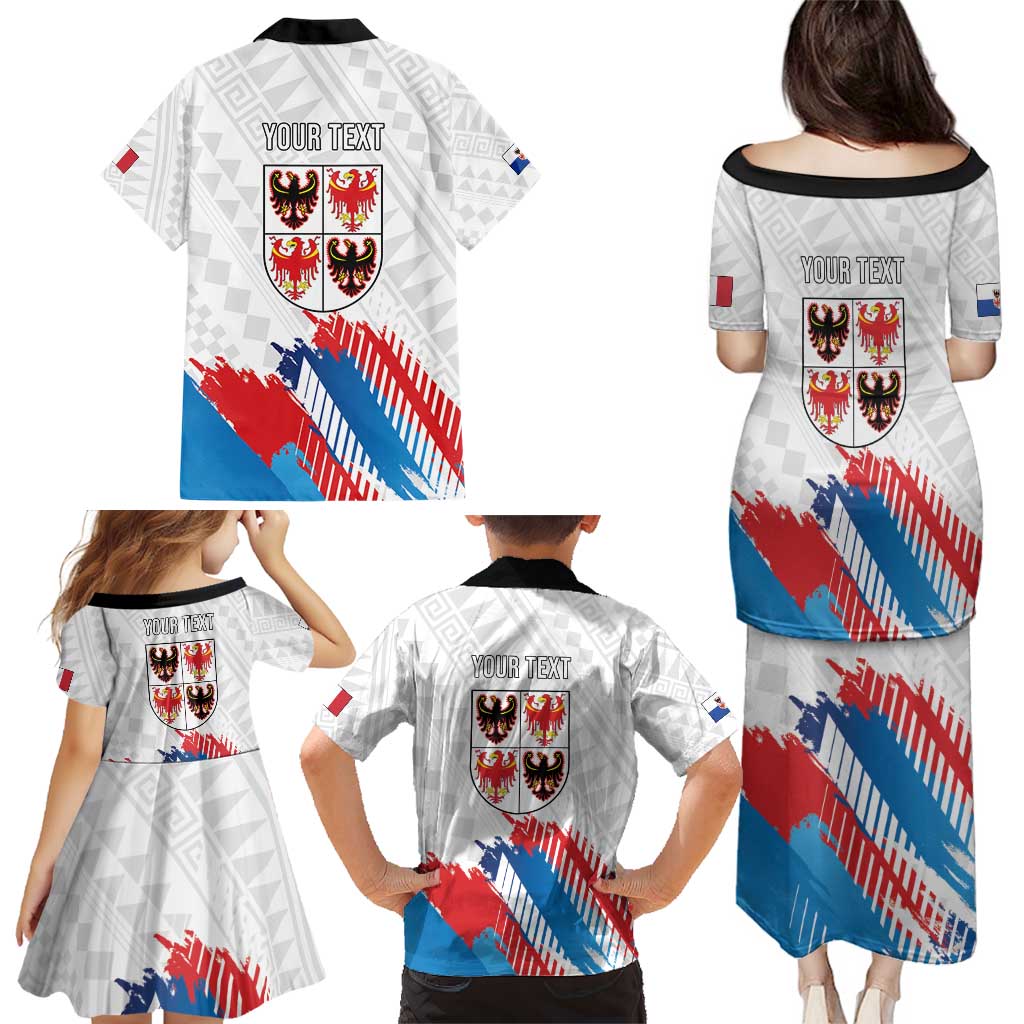 Personalized Italy Trentino-Alto Adige Family Matching Puletasi and Hawaiian Shirt Flag Style - Wonder Print Shop