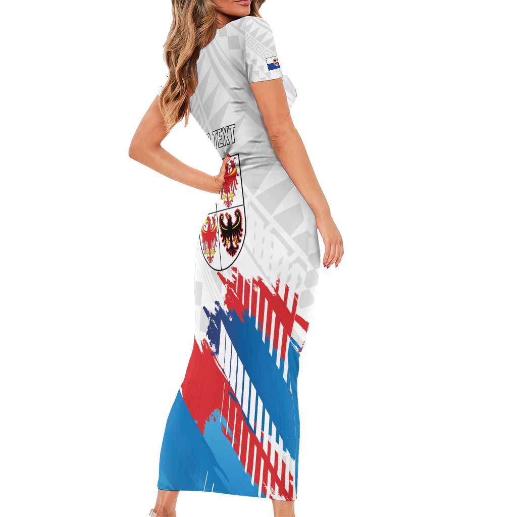 Personalized Italy Trentino-Alto Adige Family Matching Short Sleeve Bodycon Dress and Hawaiian Shirt Flag Style - Wonder Print Shop