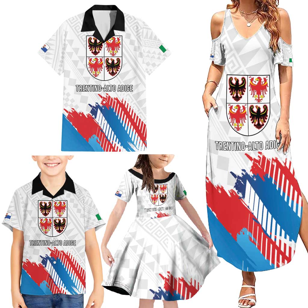 Personalized Italy Trentino-Alto Adige Family Matching Summer Maxi Dress and Hawaiian Shirt Flag Style - Wonder Print Shop