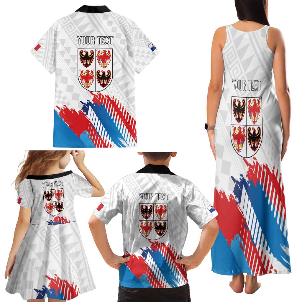 Personalized Italy Trentino-Alto Adige Family Matching Tank Maxi Dress and Hawaiian Shirt Flag Style - Wonder Print Shop