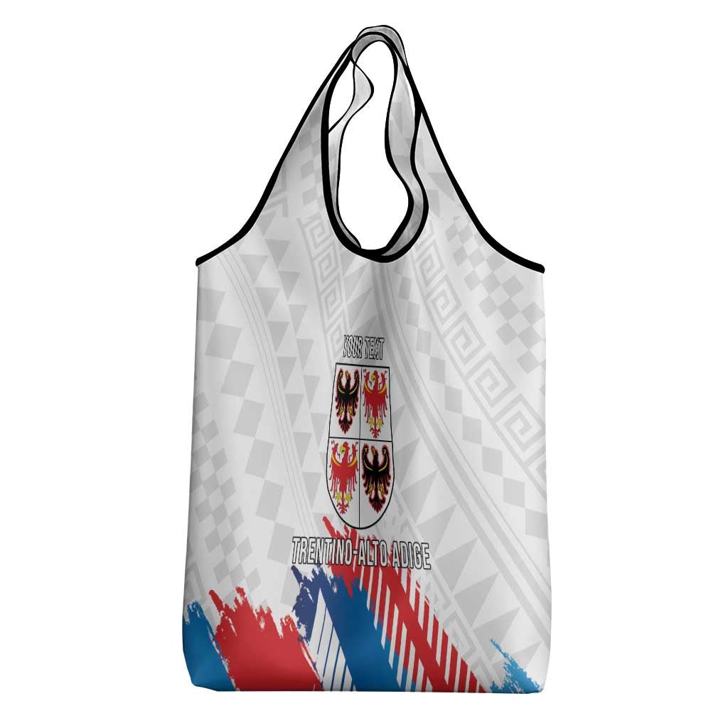 Personalized Italy Trentino-Alto Adige Grocery Bag Flag Style - Wonder Print Shop