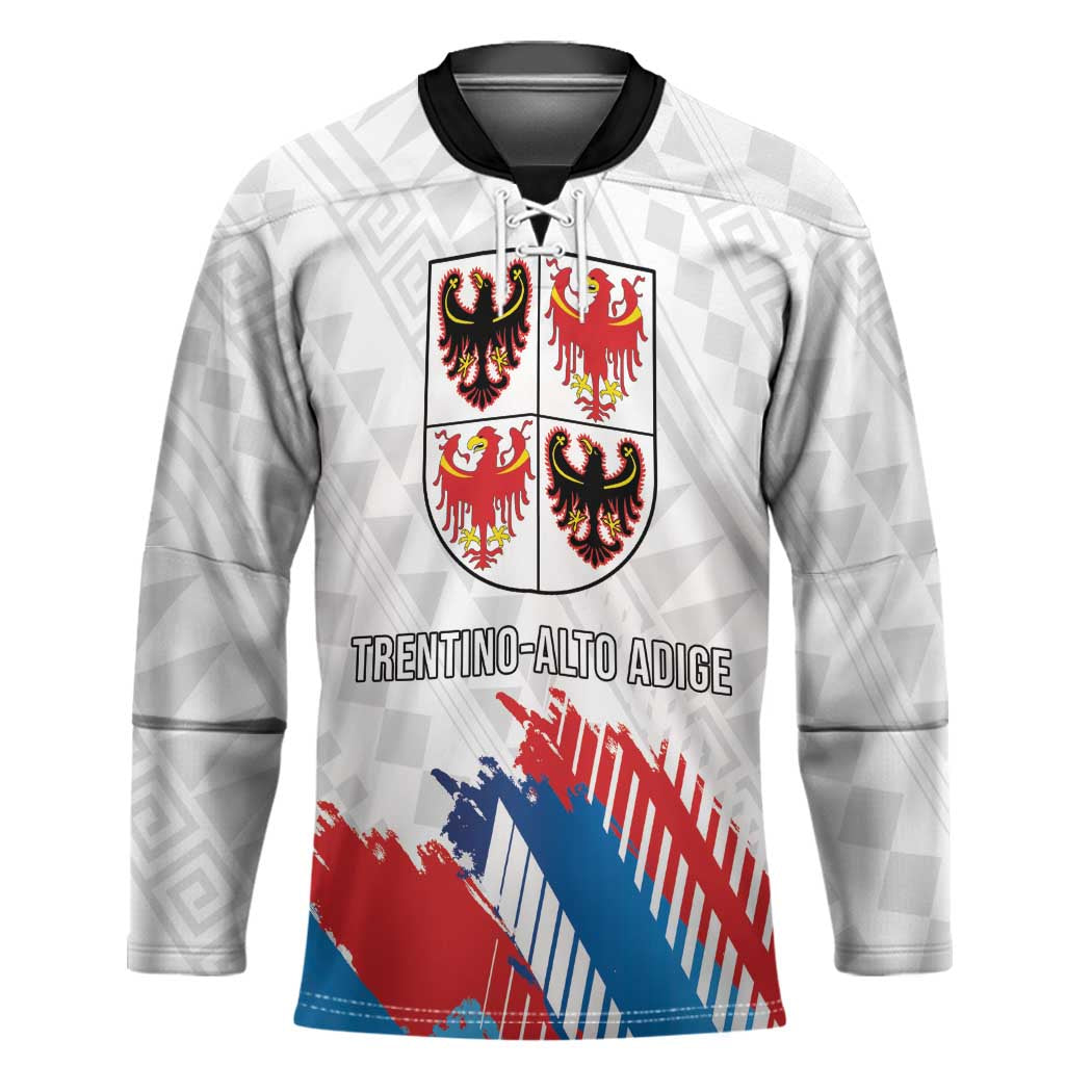 Personalized Italy Trentino-Alto Adige Hockey Jersey Flag Style - Wonder Print Shop