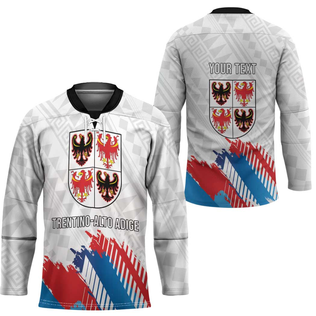 Personalized Italy Trentino-Alto Adige Hockey Jersey Flag Style - Wonder Print Shop