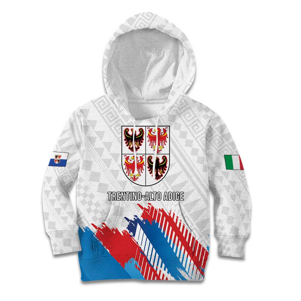 Personalized Italy Trentino-Alto Adige Kid Hoodie Flag Style - Wonder Print Shop