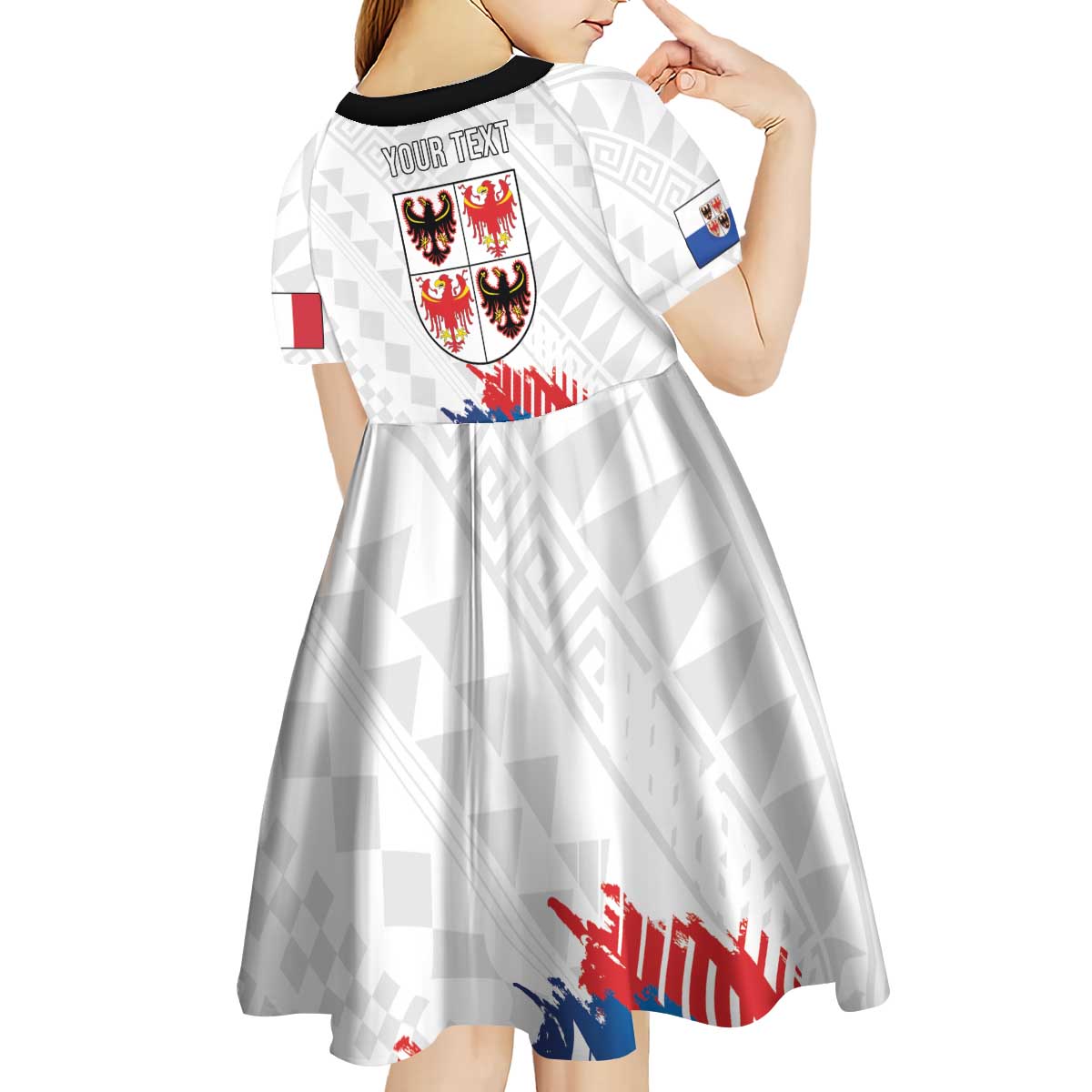 Personalized Italy Trentino-Alto Adige Kid Short Sleeve Dress Flag Style - Wonder Print Shop