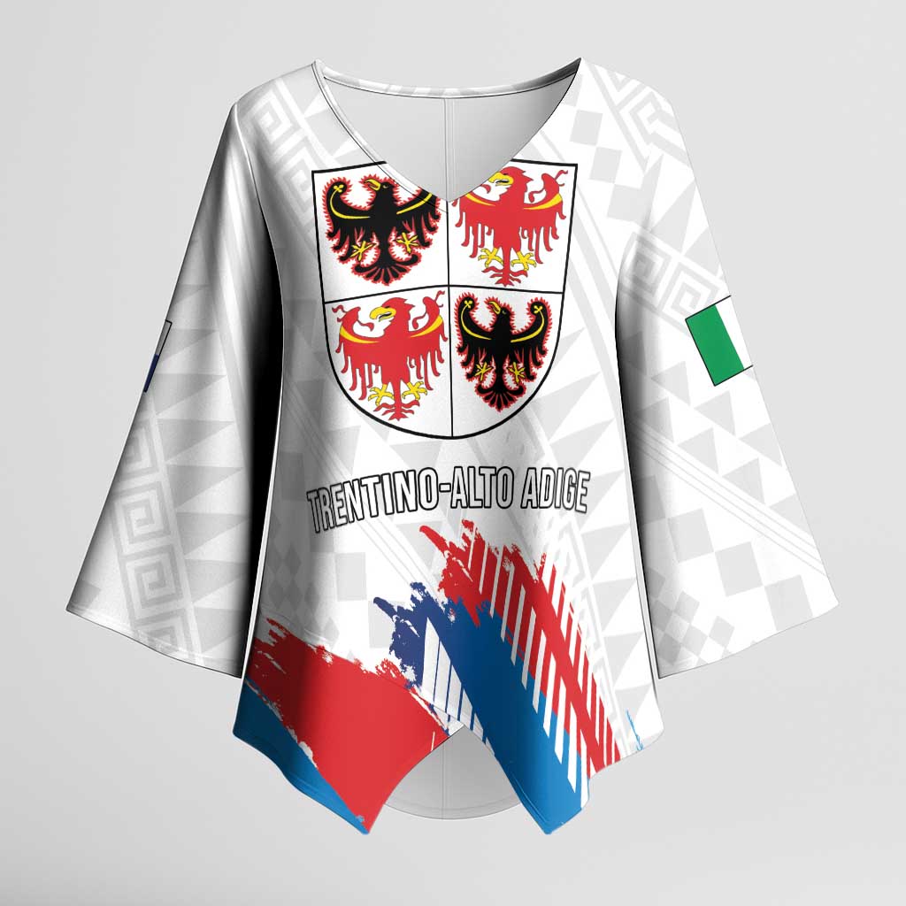 Personalized Italy Trentino-Alto Adige Kimono Sleeve Blouse Flag Style - Wonder Print Shop