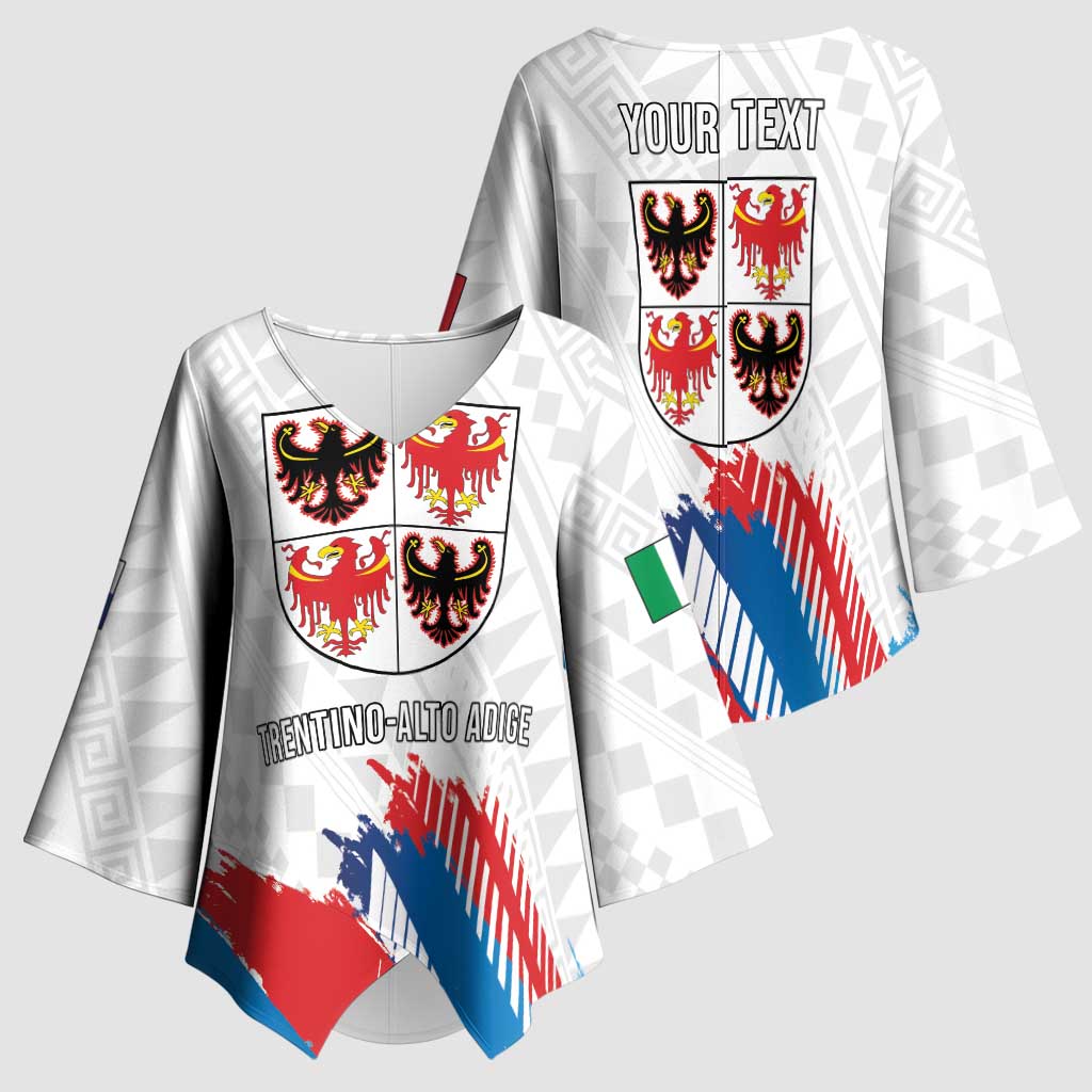 Personalized Italy Trentino-Alto Adige Kimono Sleeve Blouse Flag Style - Wonder Print Shop