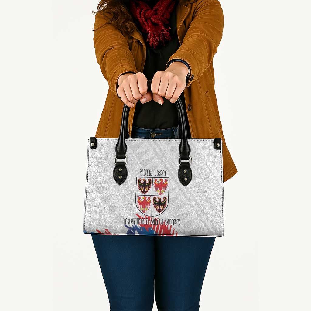Personalized Italy Trentino-Alto Adige Leather Bag Flag Style - Wonder Print Shop