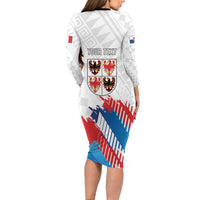 Personalized Italy Trentino-Alto Adige Long Sleeve Bodycon Dress Flag Style - Wonder Print Shop