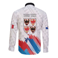 Personalized Italy Trentino-Alto Adige Long Sleeve Button Shirt Flag Style - Wonder Print Shop