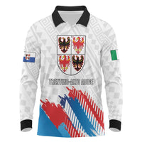 Personalized Italy Trentino-Alto Adige Long Sleeve Polo Shirt Flag Style - Wonder Print Shop