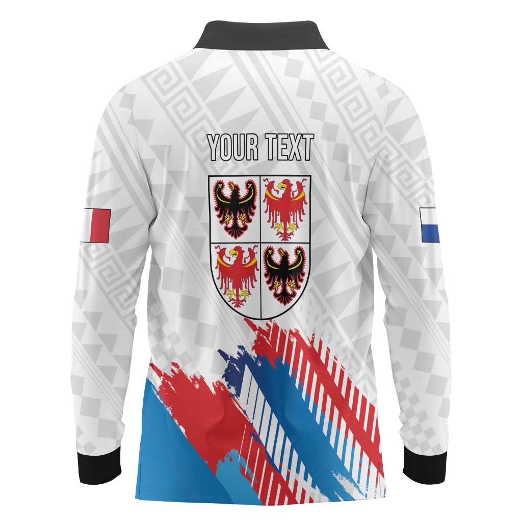 Personalized Italy Trentino-Alto Adige Long Sleeve Polo Shirt Flag Style - Wonder Print Shop