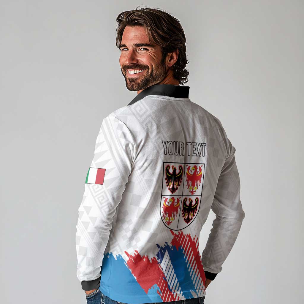 Personalized Italy Trentino-Alto Adige Long Sleeve Polo Shirt Flag Style - Wonder Print Shop