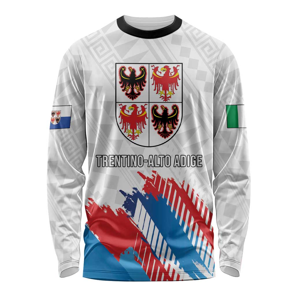 Personalized Italy Trentino-Alto Adige Long Sleeve Shirt Flag Style - Wonder Print Shop