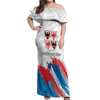 Personalized Italy Trentino-Alto Adige Off Shoulder Maxi Dress Flag Style - Wonder Print Shop