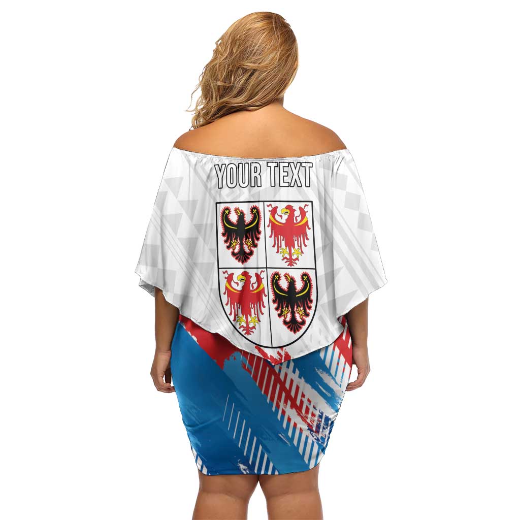 Personalized Italy Trentino-Alto Adige Off Shoulder Short Dress Flag Style - Wonder Print Shop