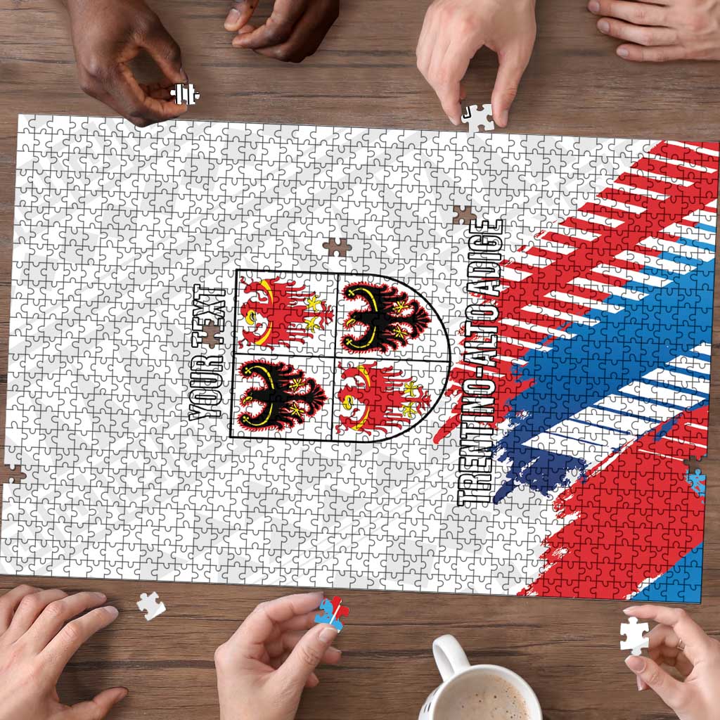 Personalized Italy Trentino-Alto Adige Puzzle Flag Style LT19