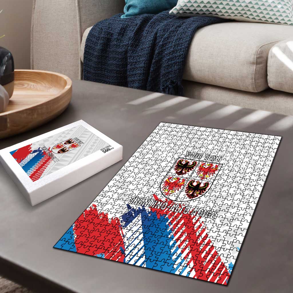 Personalized Italy Trentino-Alto Adige Puzzle Flag Style LT19