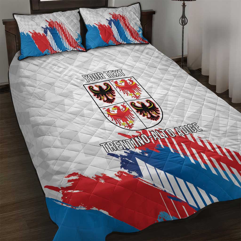 Personalized Italy Trentino-Alto Adige Quilt Bed Set Flag Style - Wonder Print Shop