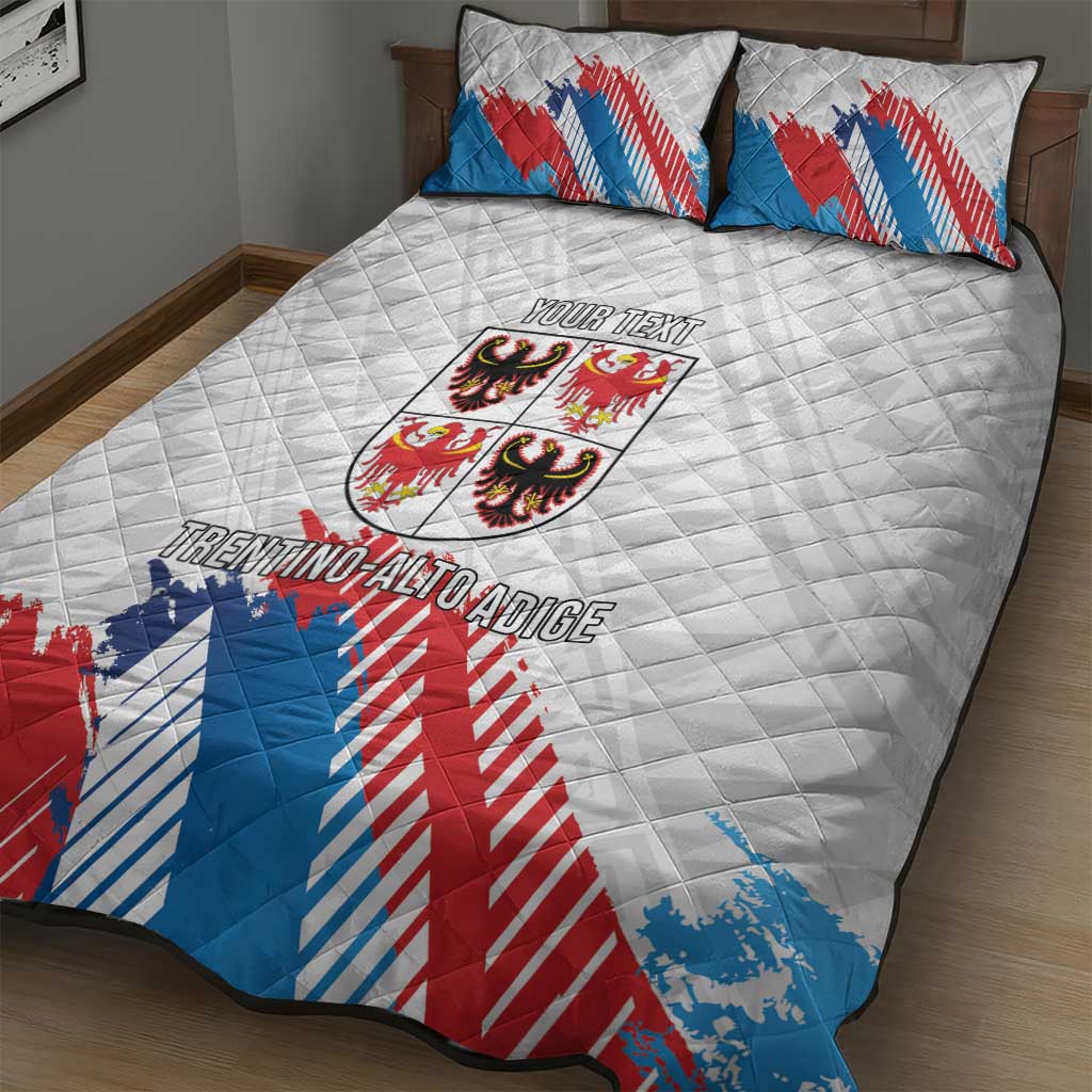 Personalized Italy Trentino-Alto Adige Quilt Bed Set Flag Style - Wonder Print Shop