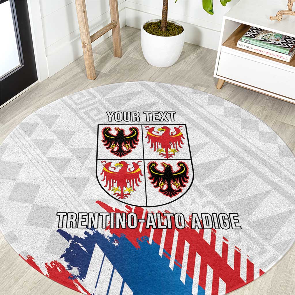 Personalized Italy Trentino-Alto Adige Round Carpet Flag Style - Wonder Print Shop