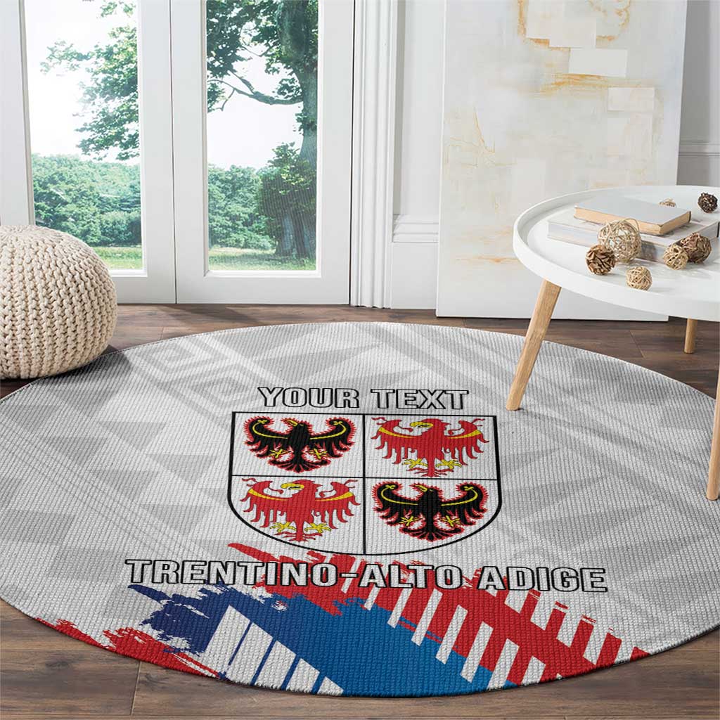 Personalized Italy Trentino-Alto Adige Round Carpet Flag Style - Wonder Print Shop