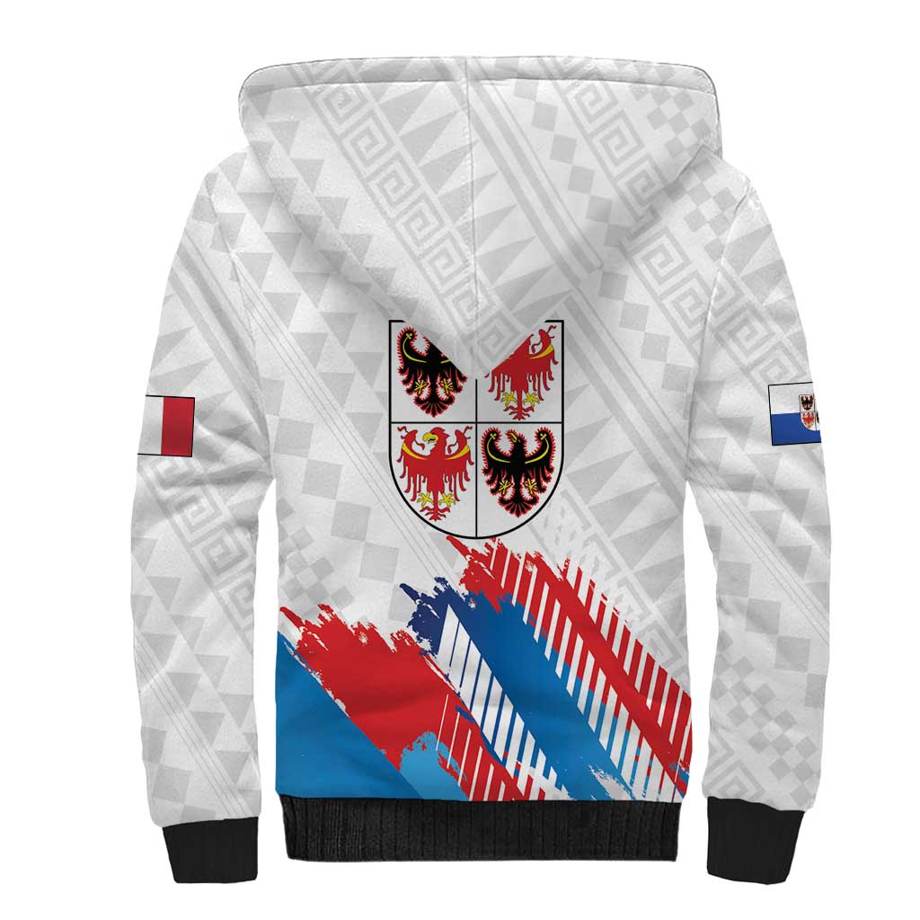 Personalized Italy Trentino-Alto Adige Sherpa Hoodie Flag Style - Wonder Print Shop