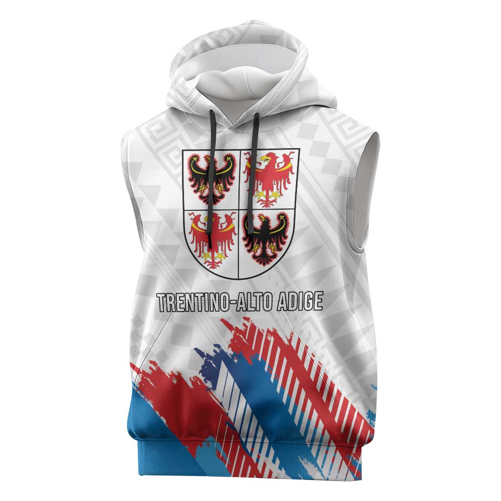 Personalized Italy Trentino-Alto Adige Sleeveless Hoodie Flag Style - Wonder Print Shop