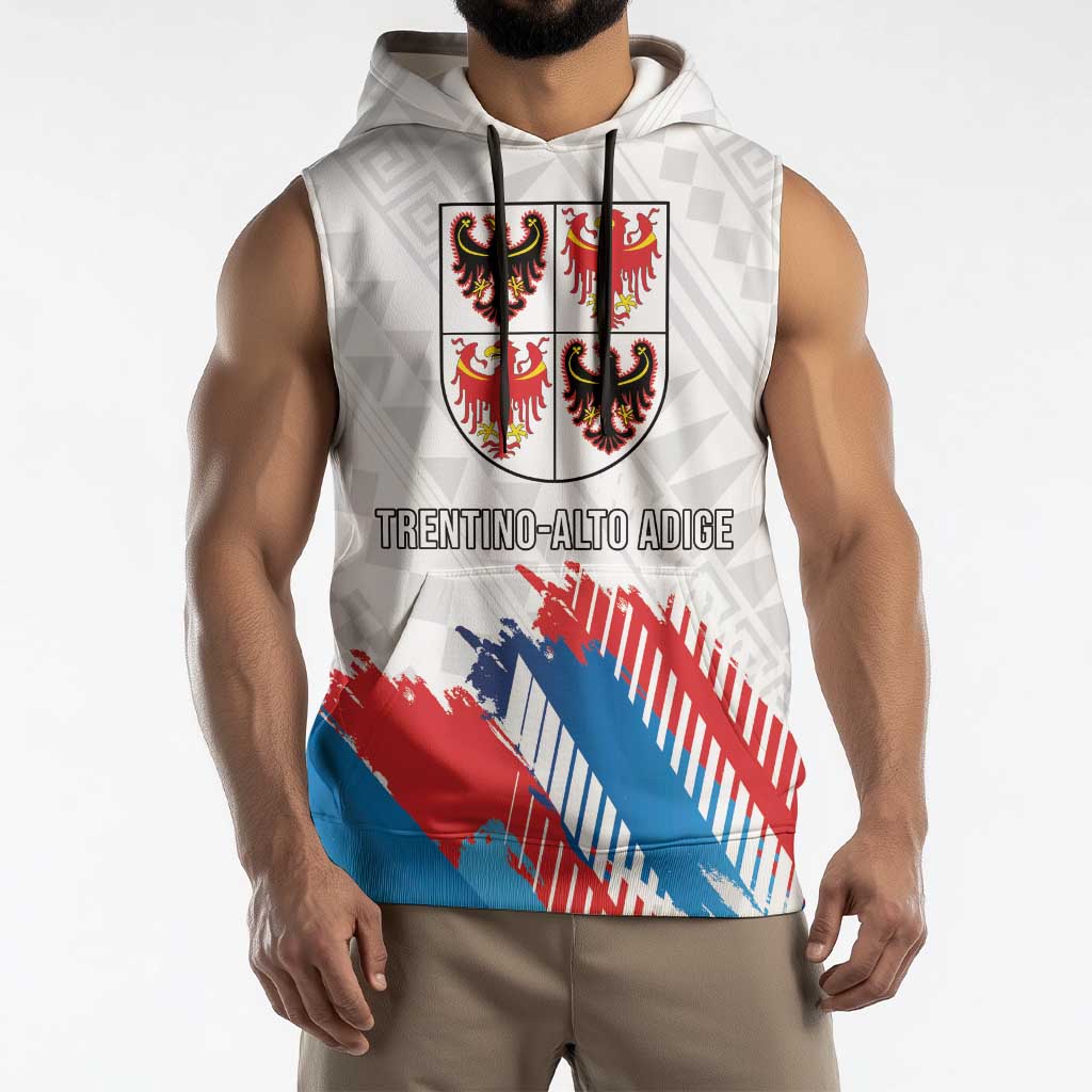 Personalized Italy Trentino-Alto Adige Sleeveless Hoodie Flag Style - Wonder Print Shop