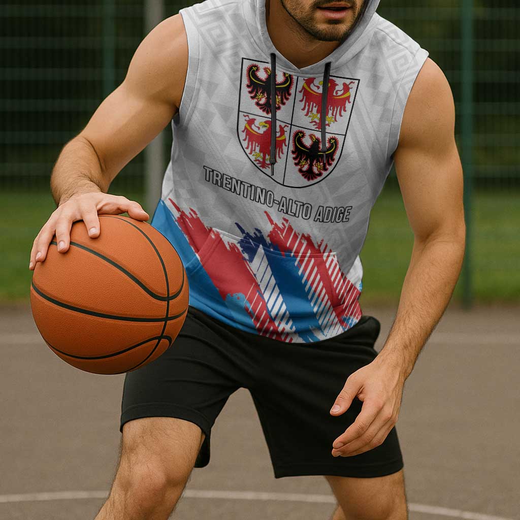 Personalized Italy Trentino-Alto Adige Sleeveless Hoodie Flag Style - Wonder Print Shop