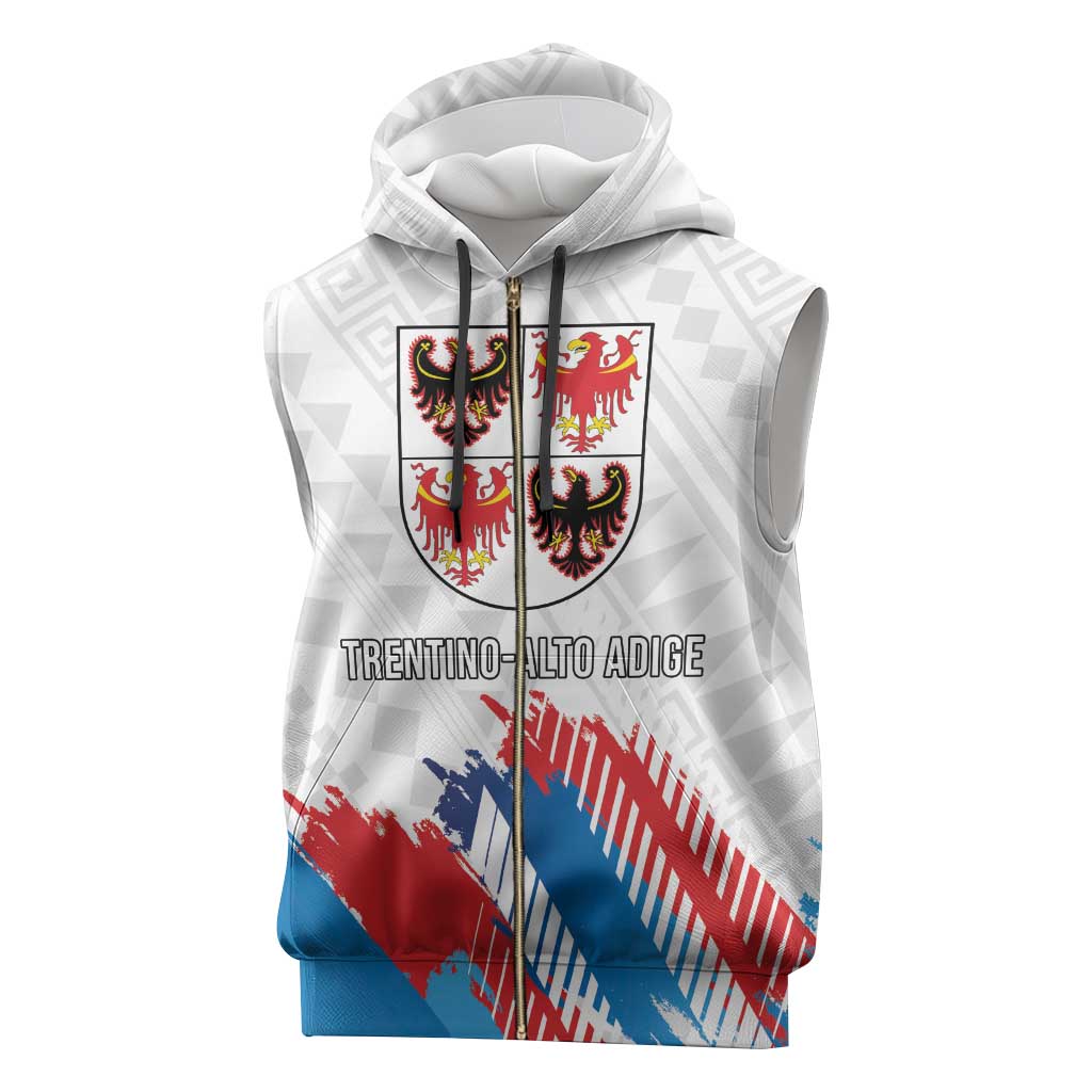 Personalized Italy Trentino-Alto Adige Sleeveless Zip Hoodie Flag Style - Wonder Print Shop