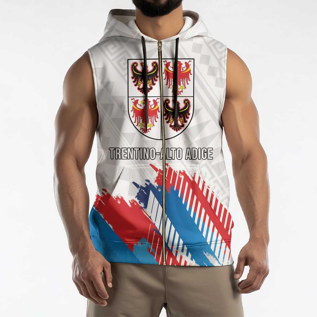 Personalized Italy Trentino-Alto Adige Sleeveless Zip Hoodie Flag Style - Wonder Print Shop