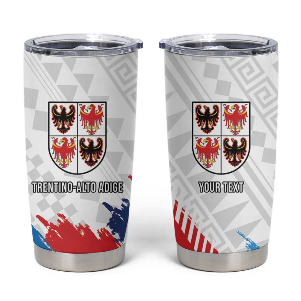 Personalized Italy Trentino-Alto Adige Tumbler Cup Flag Style - Wonder Print Shop