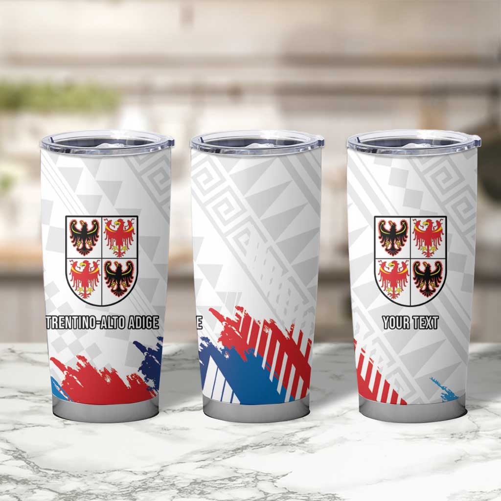 Personalized Italy Trentino-Alto Adige Tumbler Cup Flag Style - Wonder Print Shop