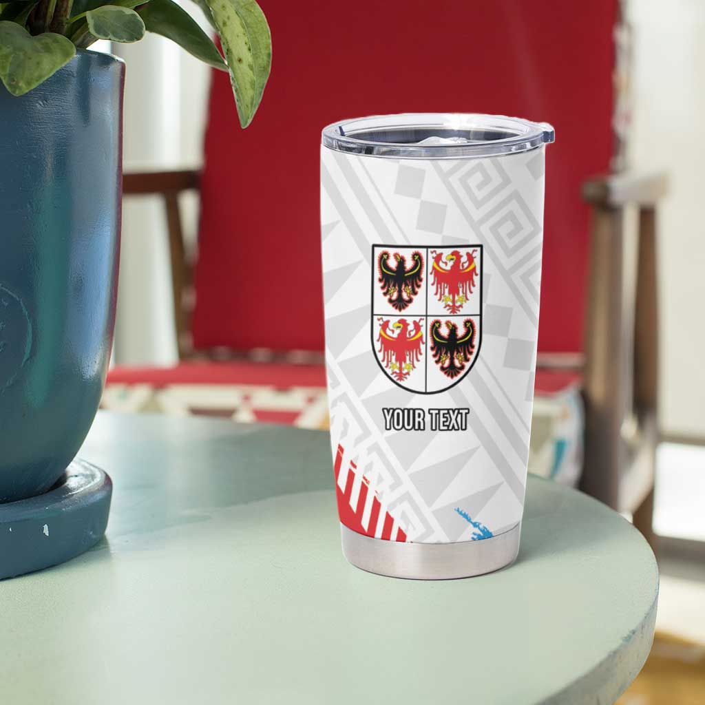 Personalized Italy Trentino-Alto Adige Tumbler Cup Flag Style - Wonder Print Shop