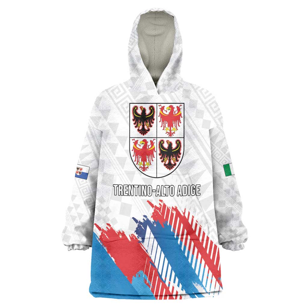 Personalized Italy Trentino-Alto Adige Wearable Blanket Hoodie Flag Style - Wonder Print Shop