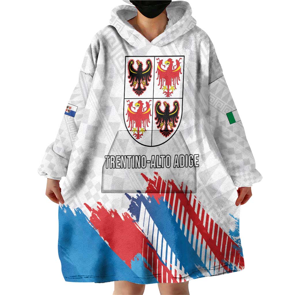 Personalized Italy Trentino-Alto Adige Wearable Blanket Hoodie Flag Style - Wonder Print Shop