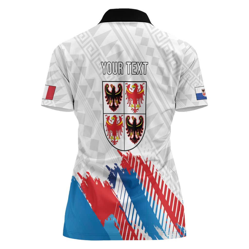 Personalized Italy Trentino-Alto Adige Women Polo Shirt Flag Style - Wonder Print Shop