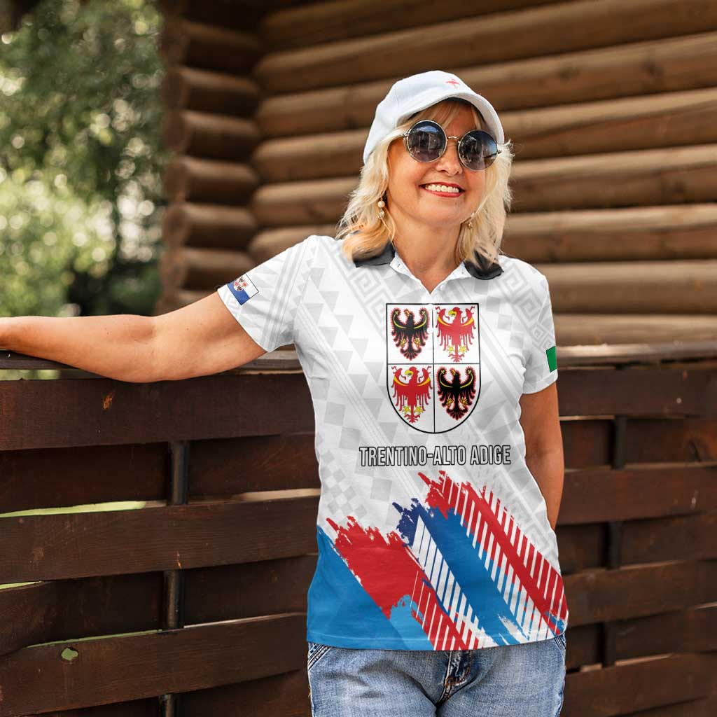 Personalized Italy Trentino-Alto Adige Women Polo Shirt Flag Style - Wonder Print Shop
