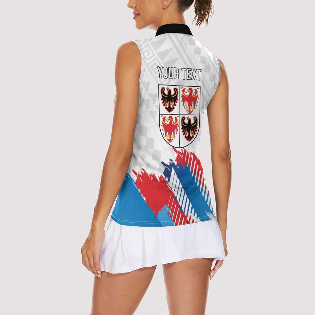 Personalized Italy Trentino-Alto Adige Women Sleeveless Polo Shirt Flag Style - Wonder Print Shop