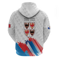 Personalized Italy Trentino-Alto Adige Zip Hoodie Flag Style - Wonder Print Shop