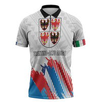 Personalized Italy Trentino-Alto Adige Zipper Polo Shirt Flag Style - Wonder Print Shop