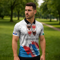 Personalized Italy Trentino-Alto Adige Zipper Polo Shirt Flag Style - Wonder Print Shop