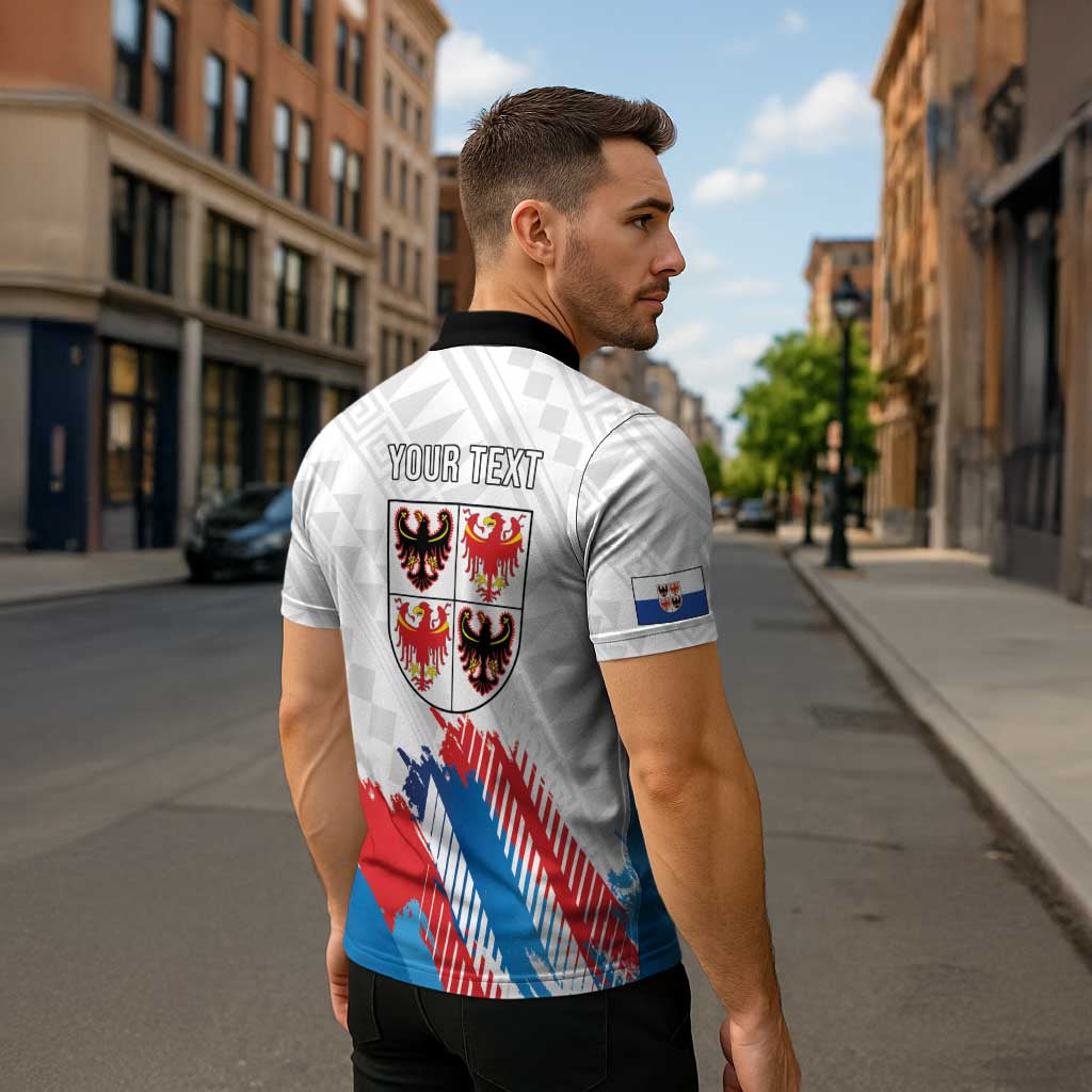 Personalized Italy Trentino-Alto Adige Zipper Polo Shirt Flag Style - Wonder Print Shop