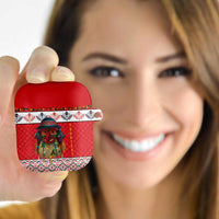 Personalized Romania Christmas AirPods Case Romanian Folk Mask - Wonder Print Shop