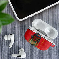 Personalized Romania Christmas AirPods Case Romanian Folk Mask - Wonder Print Shop