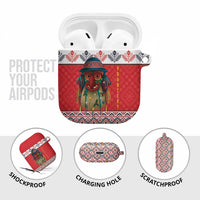 Personalized Romania Christmas AirPods Case Romanian Folk Mask - Wonder Print Shop