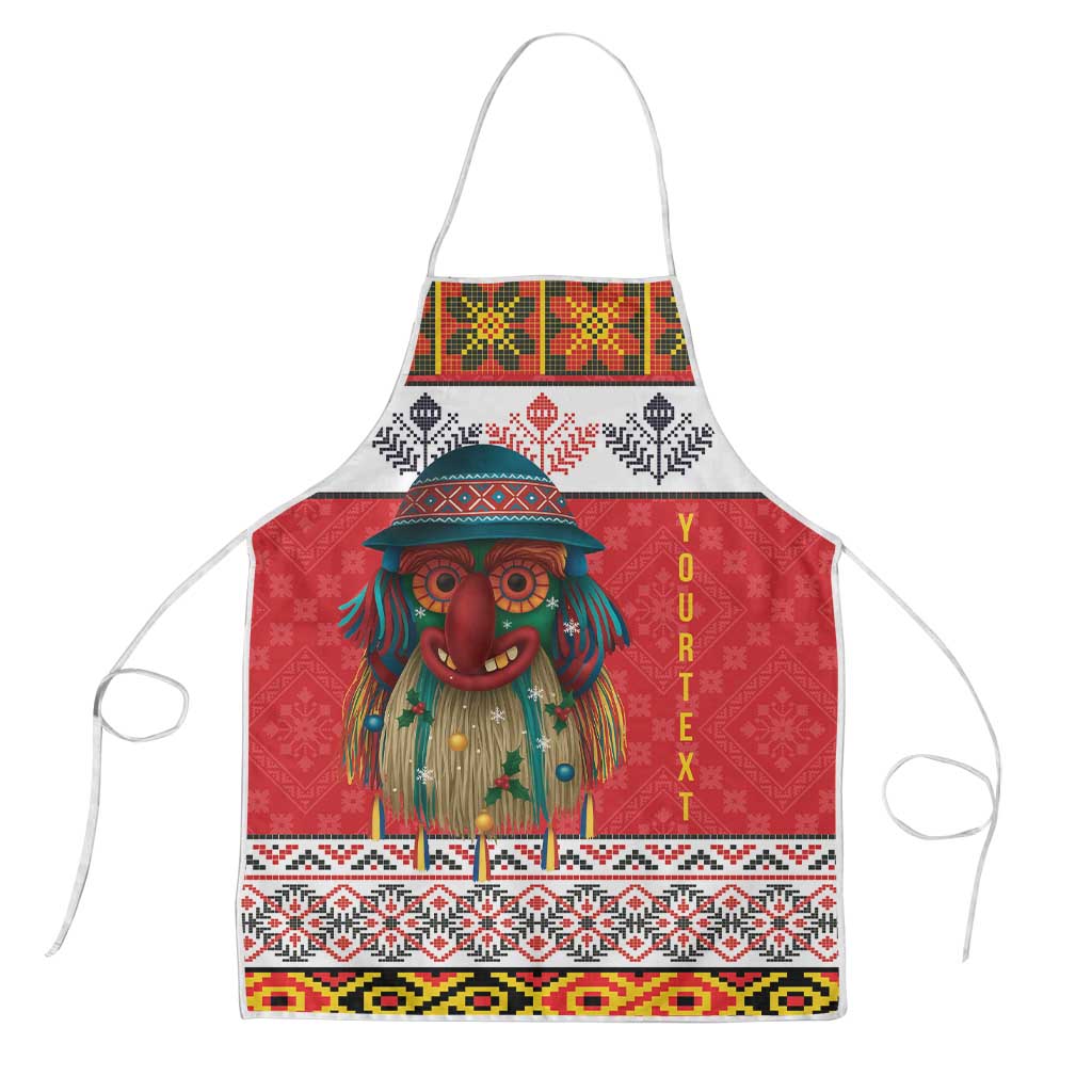 Personalized Romania Christmas Apron Romanian Folk Mask - Wonder Print Shop