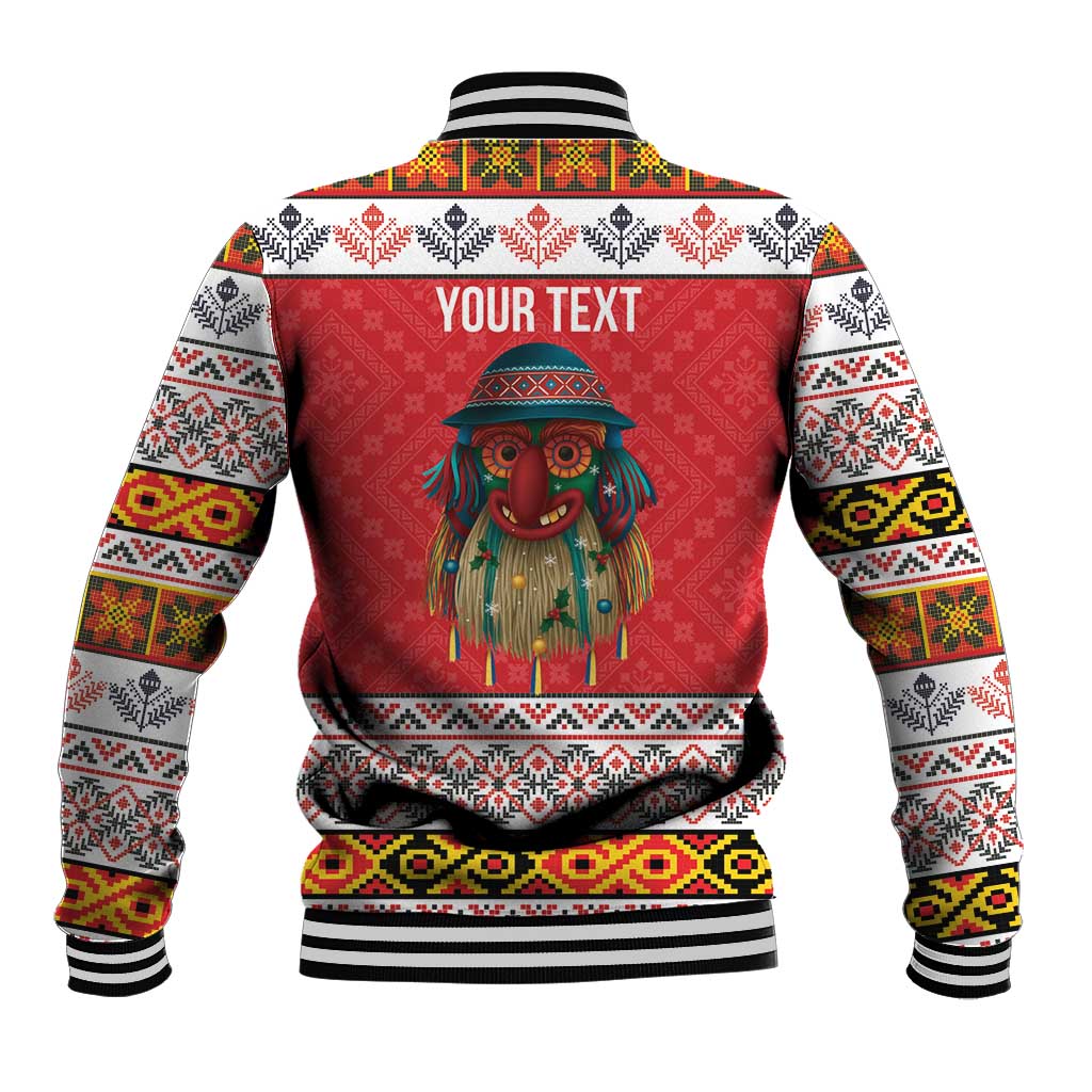 Personalized Romania Christmas Baseball Jacket Romanian Folk Mask - Wonder Print Shop